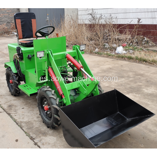 China 1000kg 1 tonelada Mini pequeña cargadora de ruedas de granja eléctrica